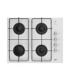 Beko BOCD D 6512 EKB 65 cm Gazlı Cam Tablalı Ocak 65 cm